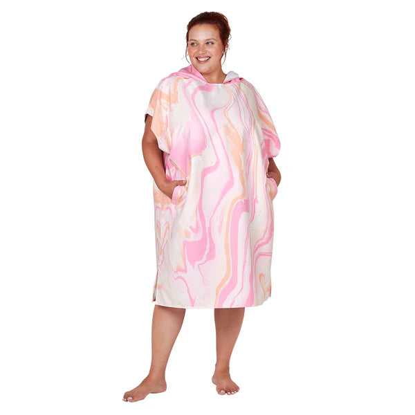 Dock & Bay Poncho Adult - Peach Melba