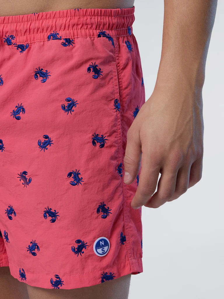 North Sails Basic Volley Beach Shorts - Coral Crab