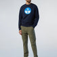 North Sails Crewneck Sweatshirt with Logo - Navy Blue