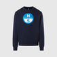 North Sails Crewneck Sweatshirt with Logo - Navy Blue