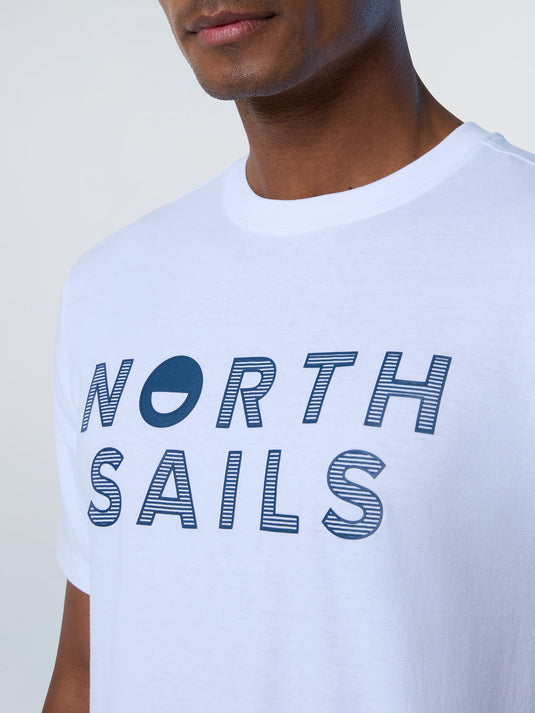 North Sails T-Shirt Line Print - White