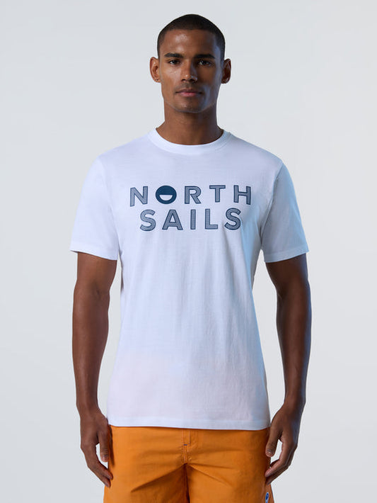 North Sails T-Shirt Line Print - White