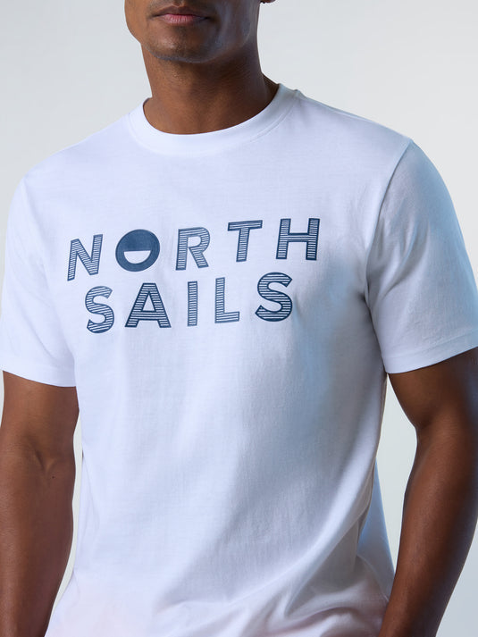 North Sails T-Shirt Line Print - White