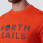 North Sails T-Shirt Line Print - Flame Orange