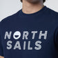 North Sails T-Shirt Line Print - Navy Blue