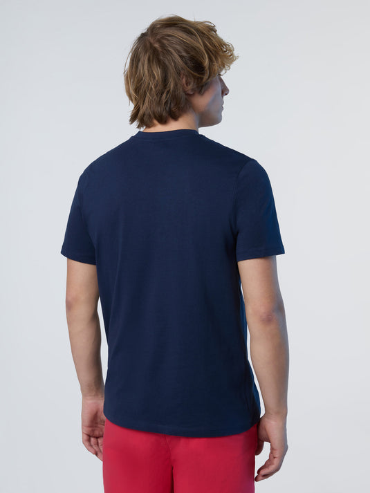 North Sails T-Shirt Line Print - Navy Blue