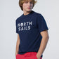 North Sails T-Shirt Line Print - Navy Blue