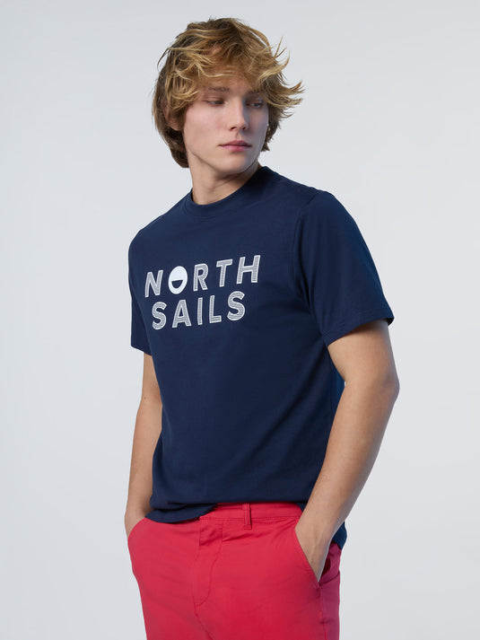 North Sails T-Shirt Line Print - Navy Blue