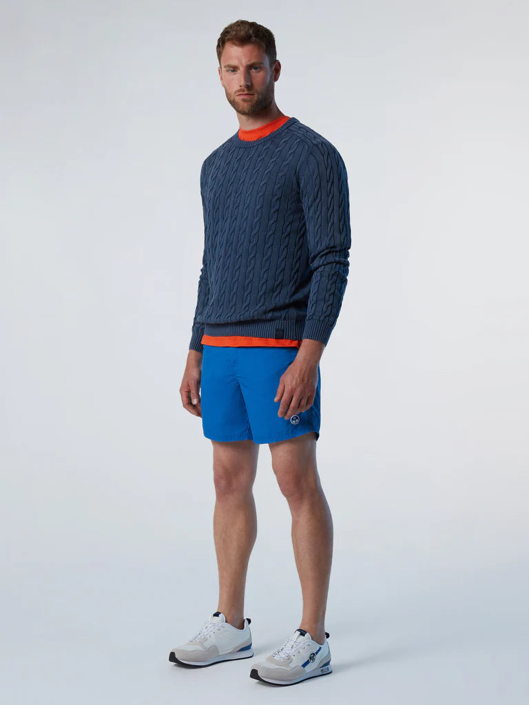 North Sails Crewneck Knitwear 12GG - Navy Blue