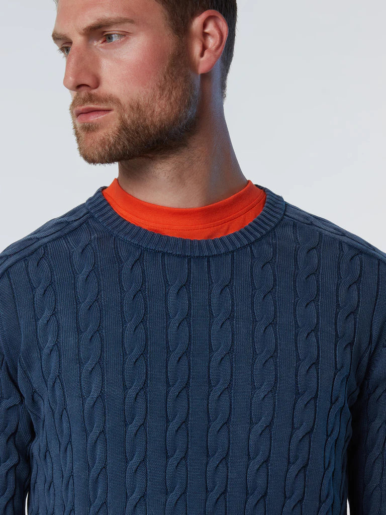 North Sails Crewneck Knitwear 12GG - Navy Blue