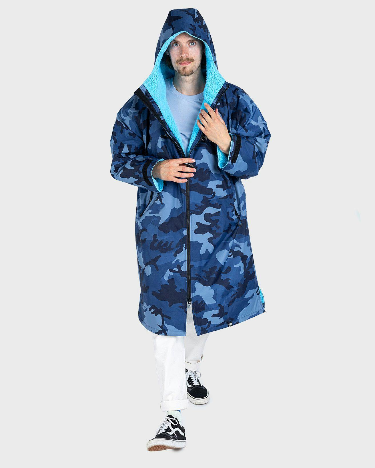 dryrobe Advance Long Sleeve - Blue Camo/Blue