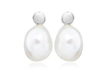 Harbour Silver Silver Baroque Pearl Studs