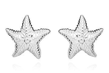 Harbour Silver Novelty Detailed Starfish Studs