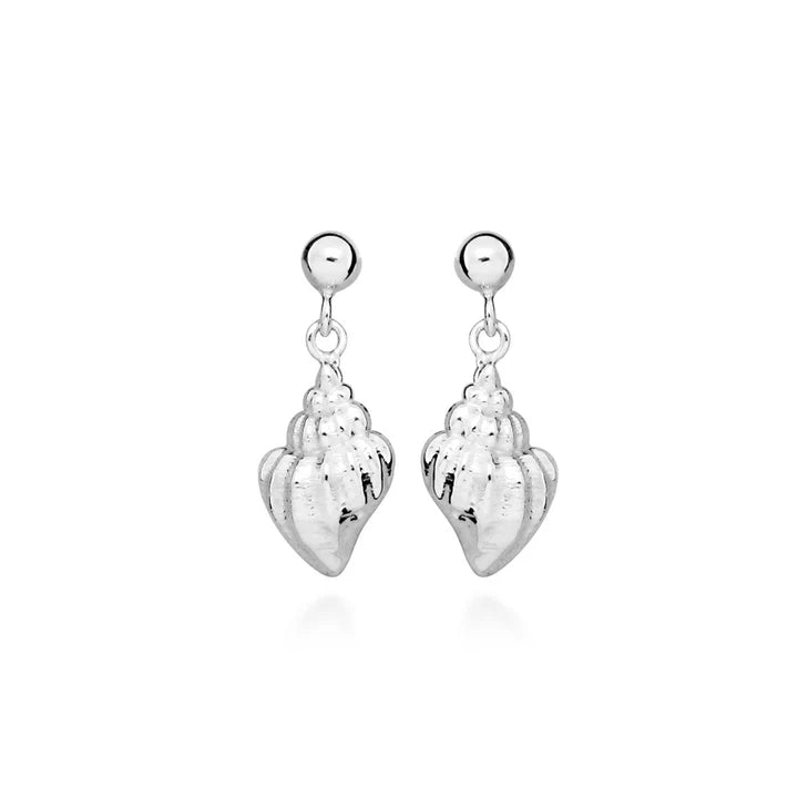 Harbour Silver Conch Shell Design Drops