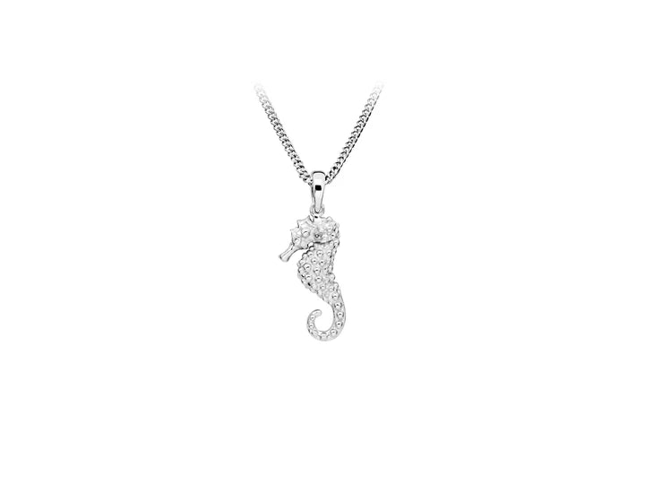 Harbour Silver Novelty Detailed Seahorse Pendant