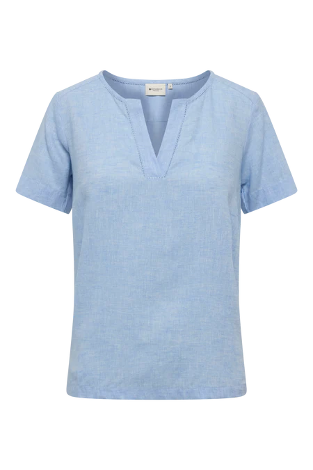 Red Green Alexia Shirt - Sky Blue Melange