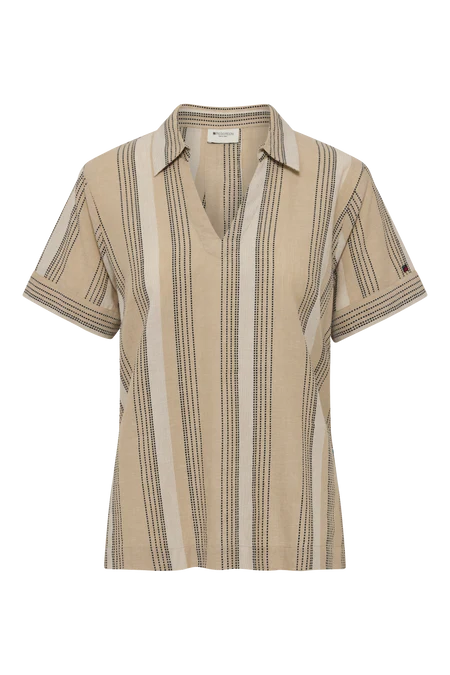 Red Green Asa Shirt - Light Sand Stripe