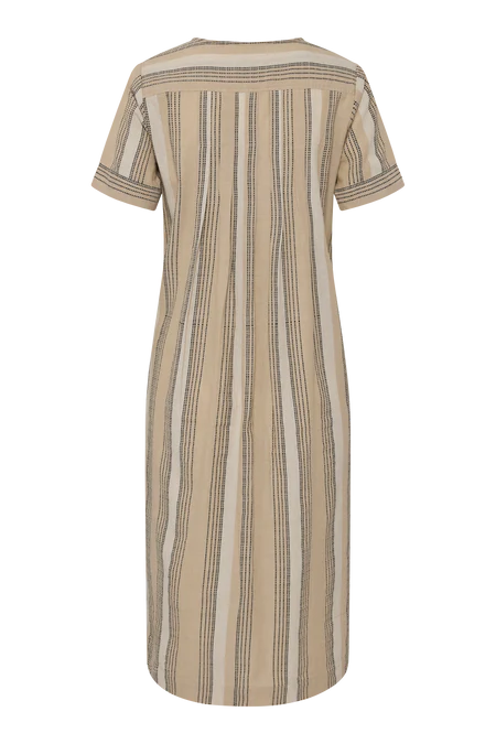 Red Green Disa Dress - Light Sand Stripe