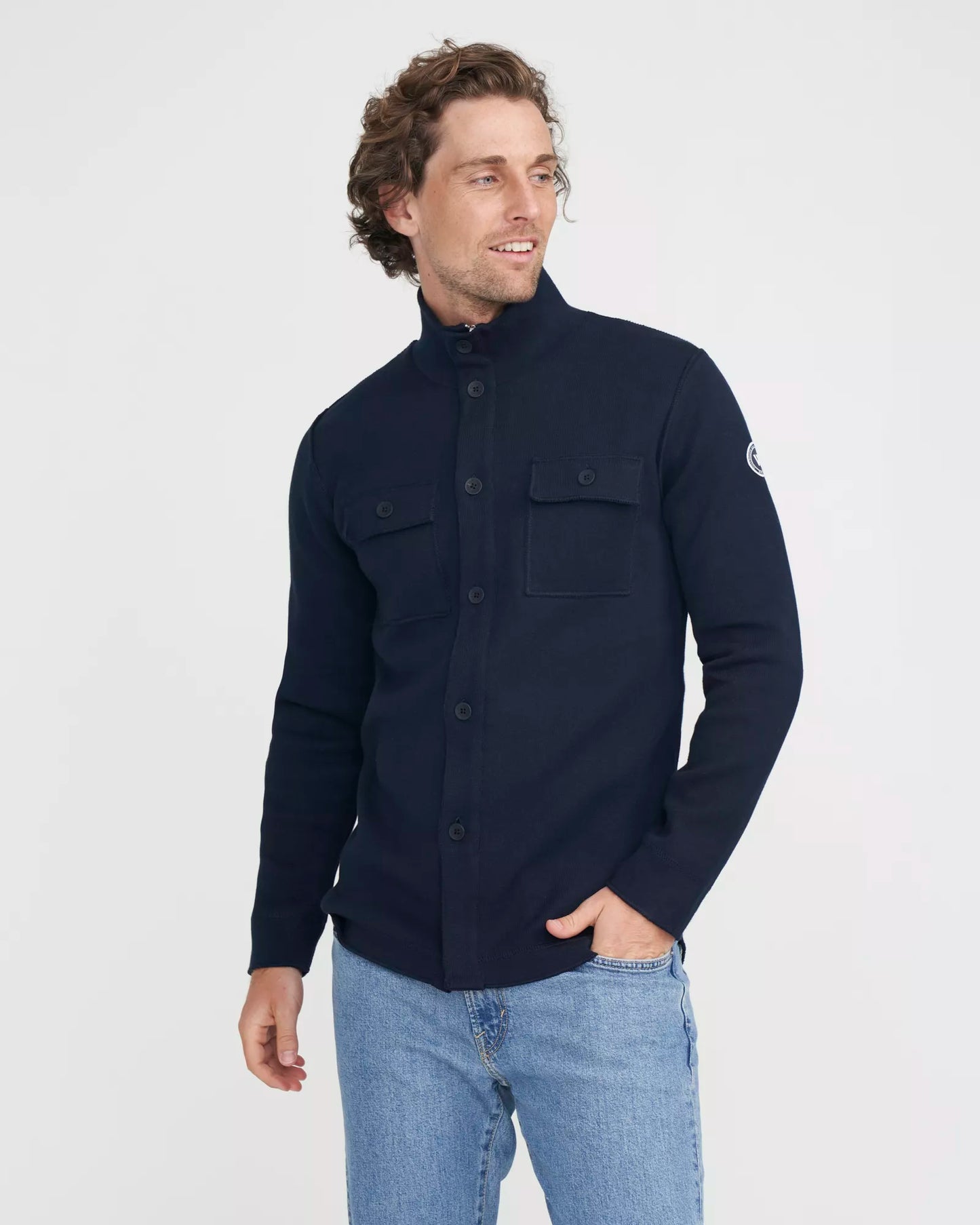 Holebrook Edwin Shirt Jacket Windproof - Navy