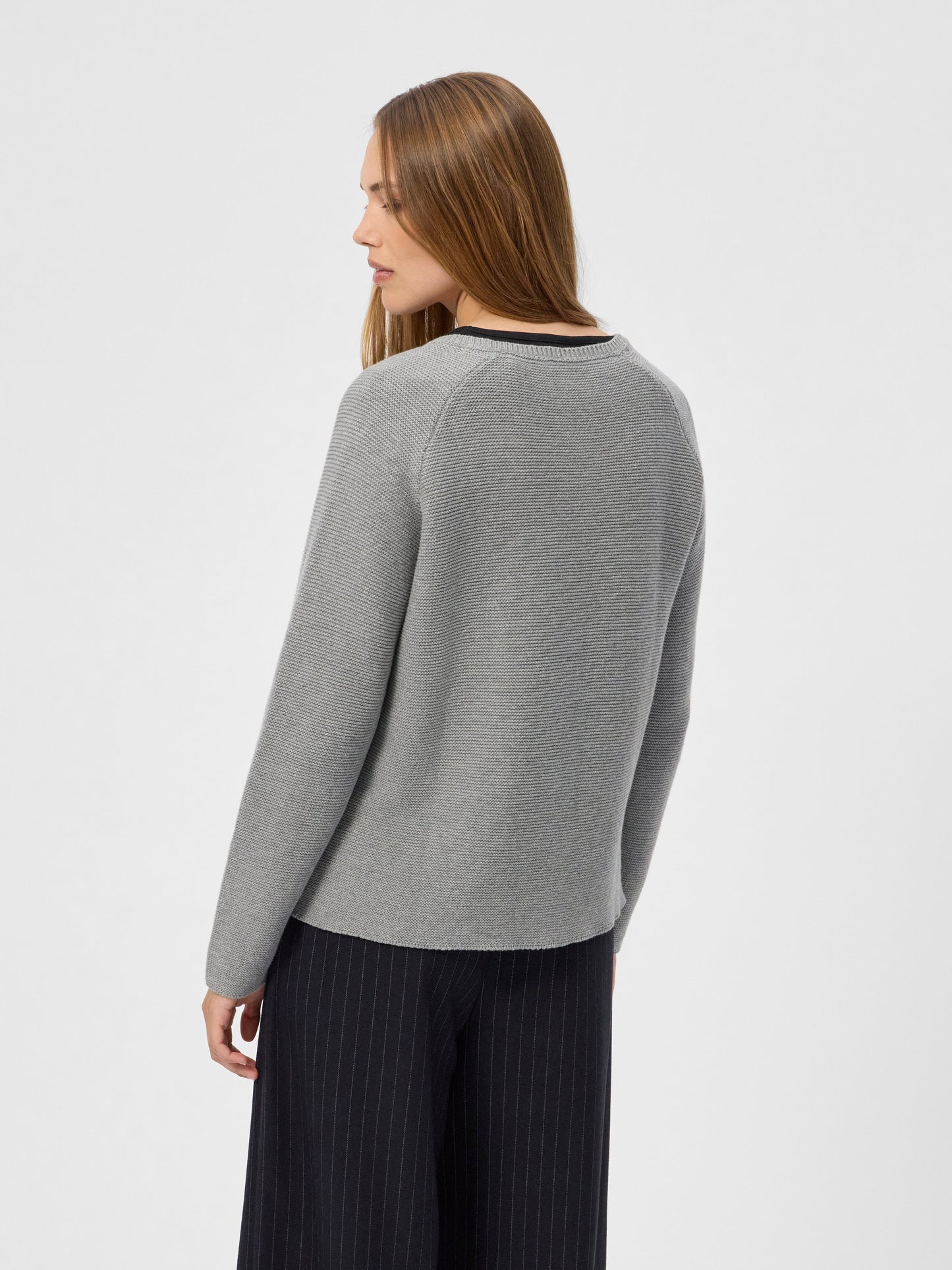 Red Green Jazz Knit - Light Grey Melange