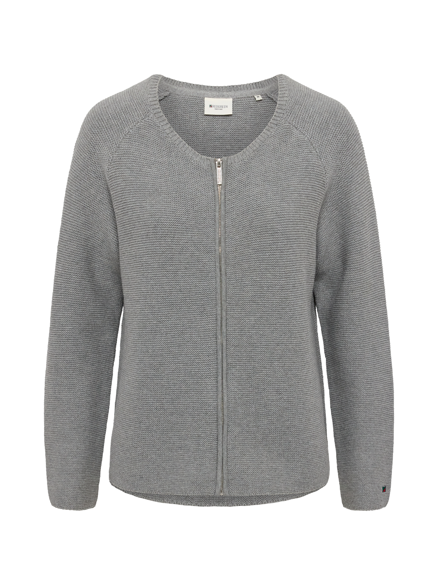 Red Green Jazz Knit - Light Grey Melange