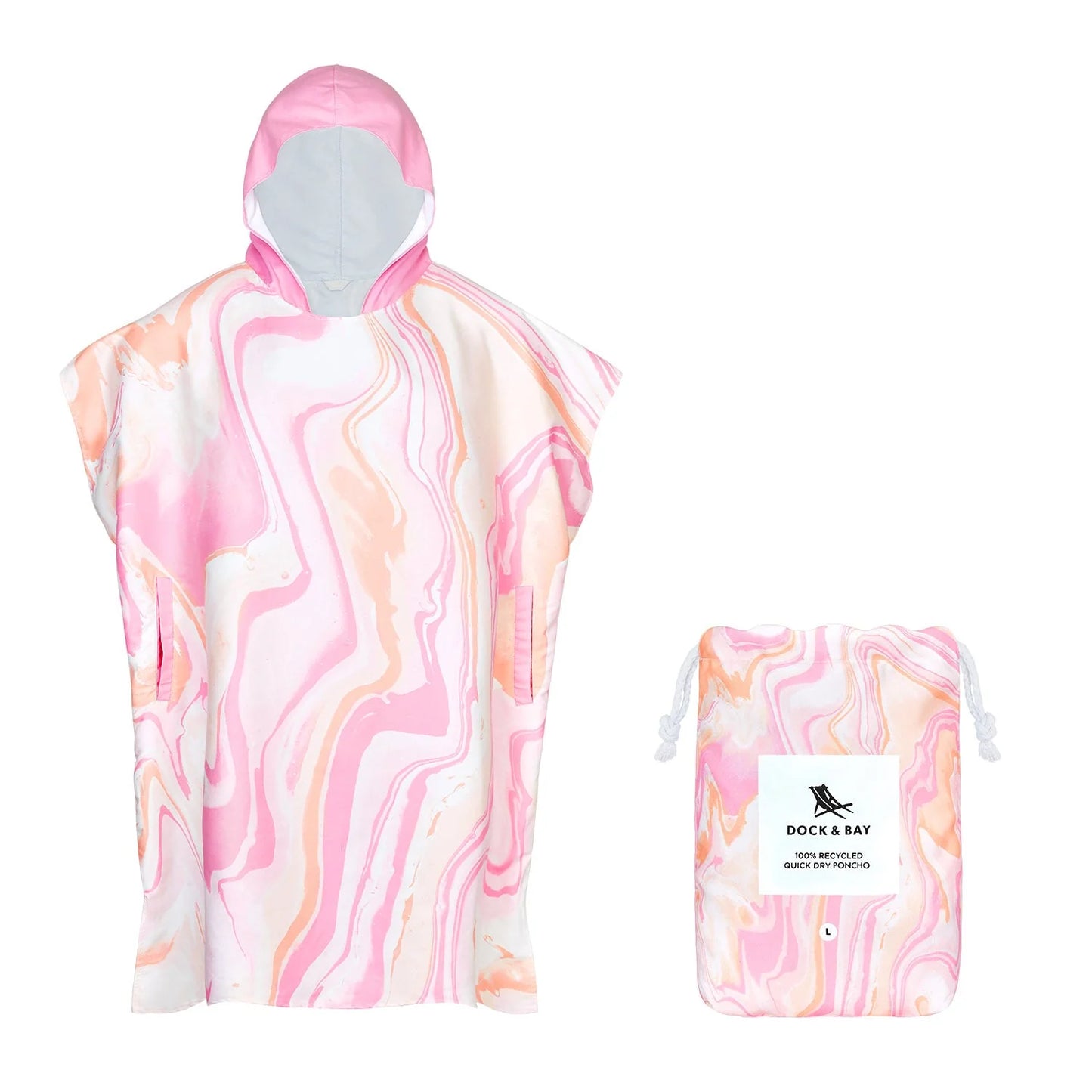 Dock & Bay Poncho Adult - Peach Melba