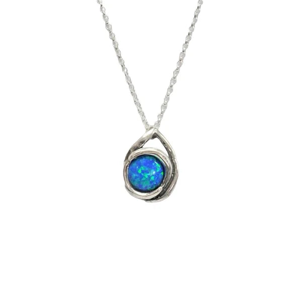 Harbour Silver Teardrop Opalite Pendant Necklace