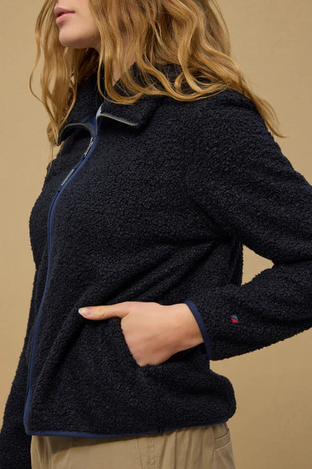 Red Green Saceline Fleece - Dark Navy