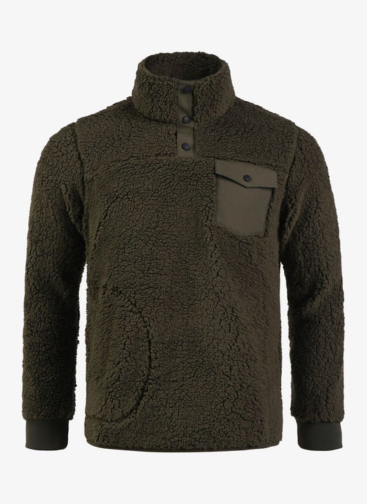 Pelle P Sherpa Sweater - Khaki Green