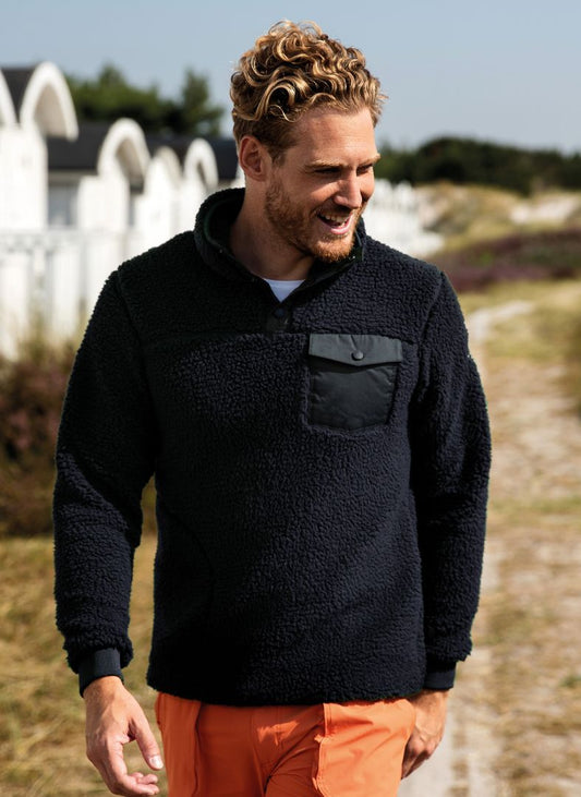 Pelle P Sherpa Sweater - Dk Navy Blue