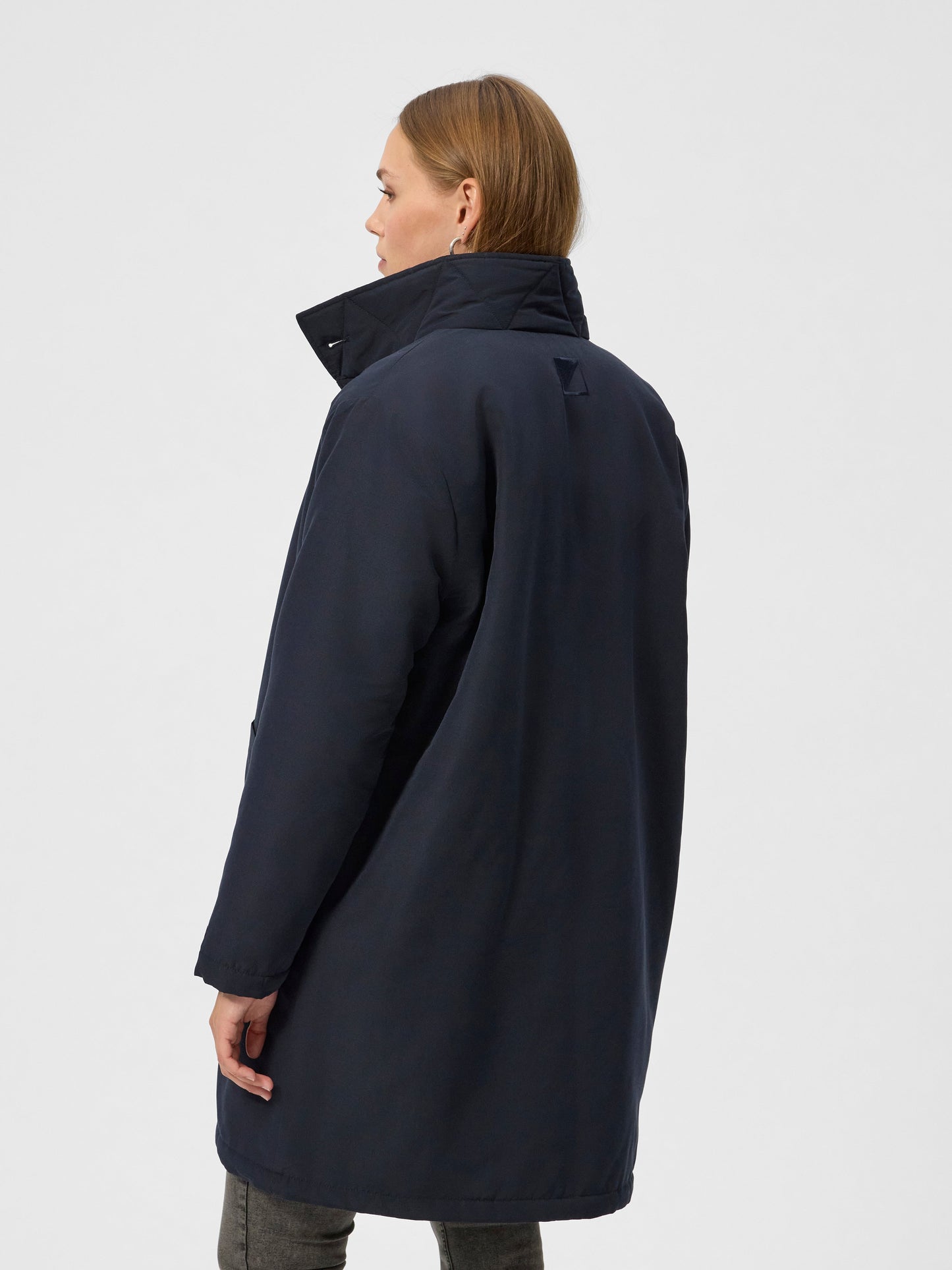 Red Green Stacia Reversible Coat - Dark Navy