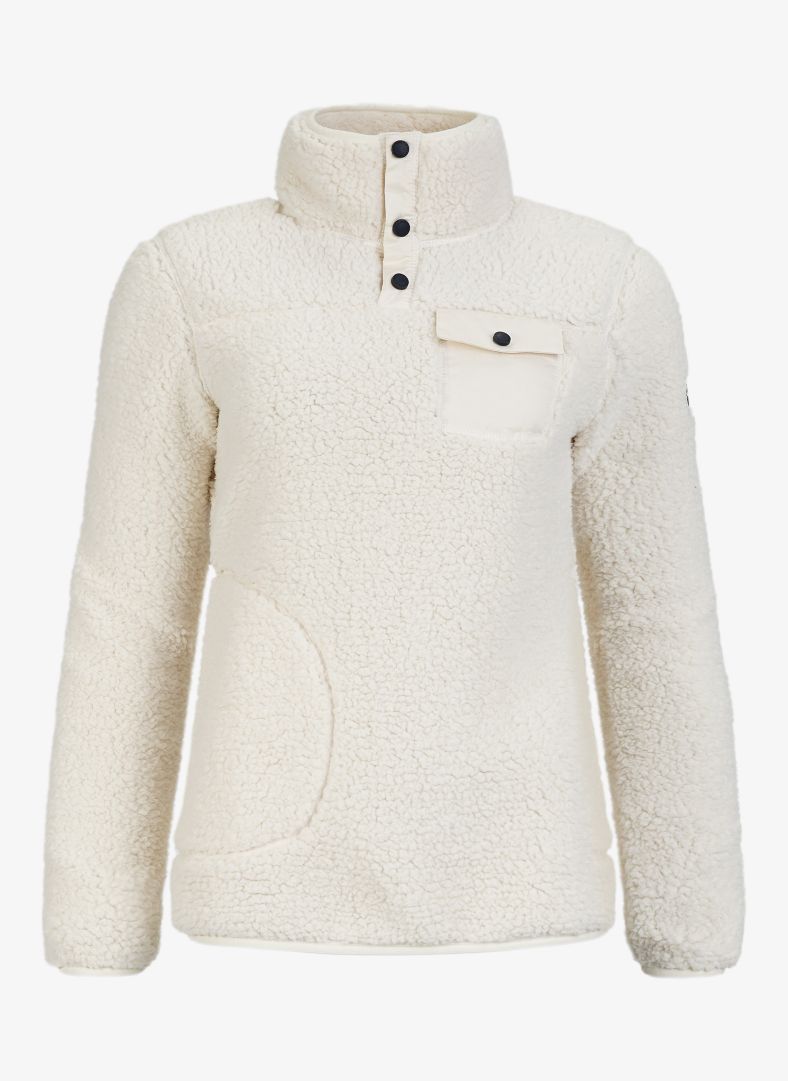 Pelle P Womens Sherpa Sweater - Cream White