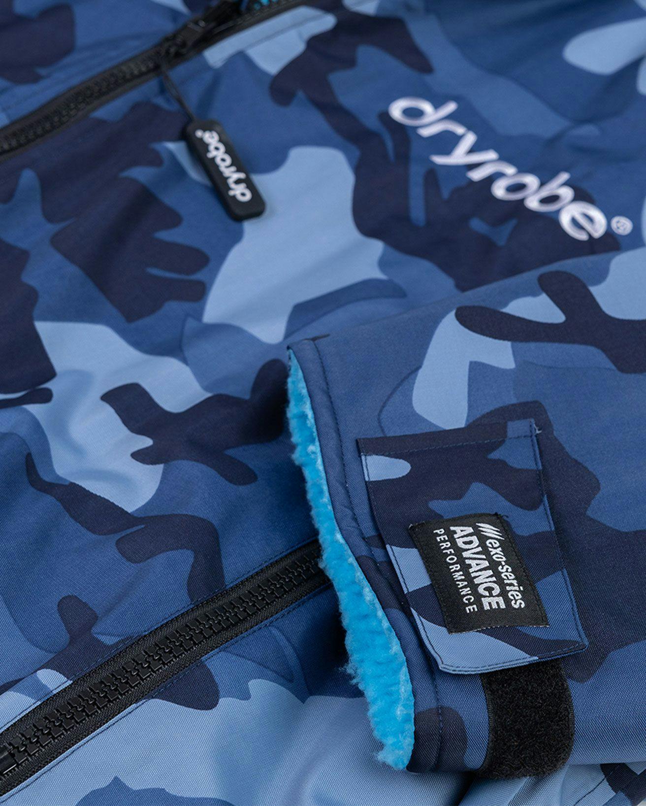 dryrobe Advance Long Sleeve - Blue Camo/Blue