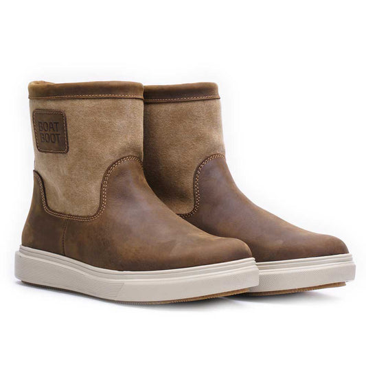 Boat Boot Lowcut - Brown Leather/Canvas