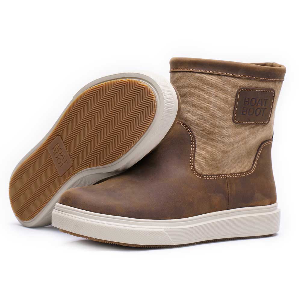 Boat Boot Lowcut - Brown Leather/Canvas