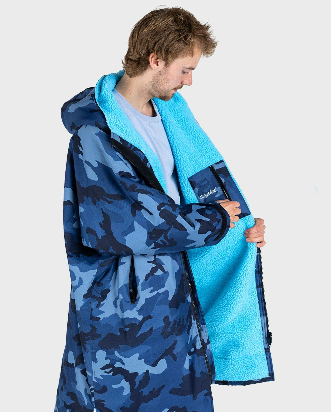 dryrobe Advance Long Sleeve - Blue Camo/Blue