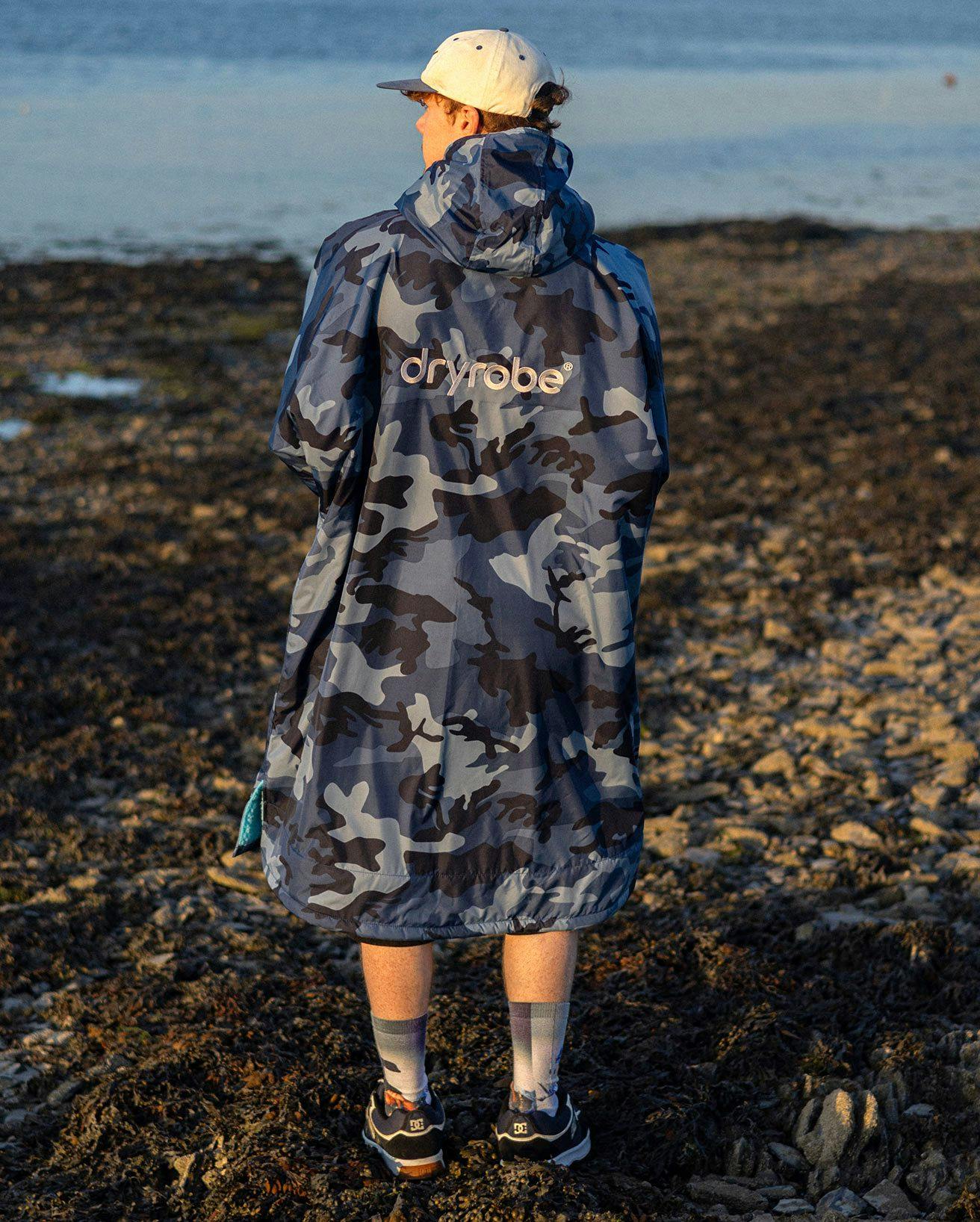 dryrobe Advance Long Sleeve - Blue Camo/Blue