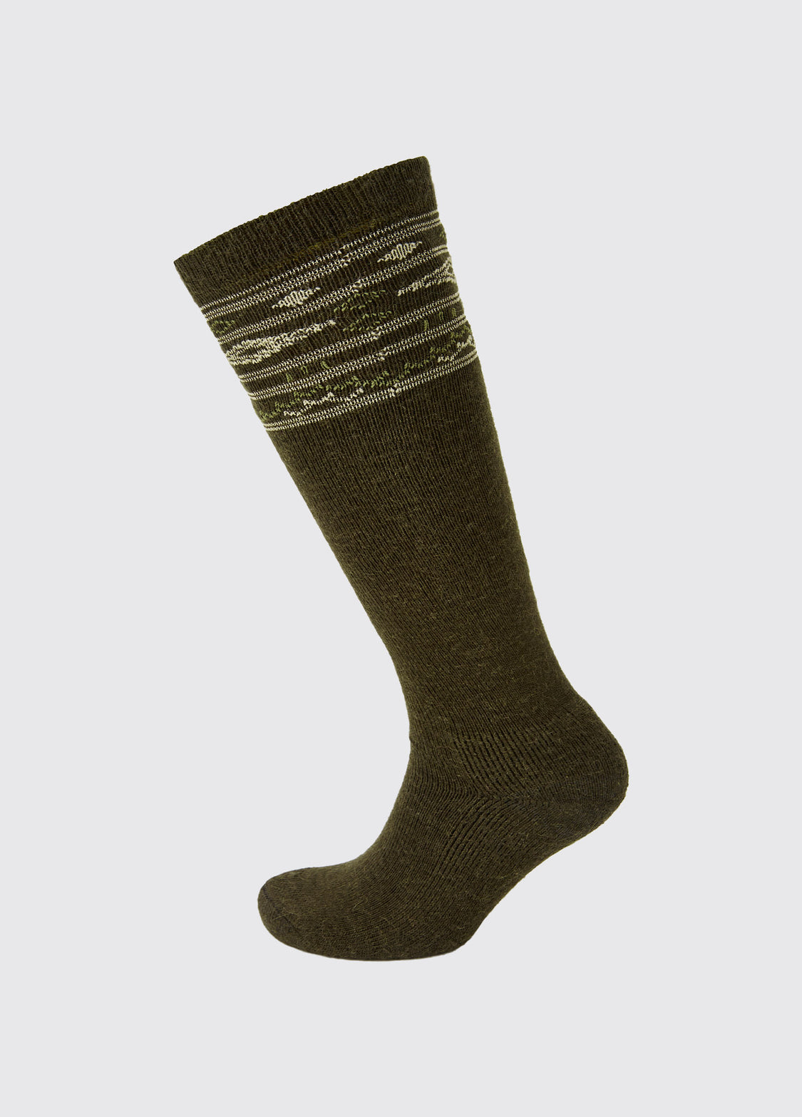 Dubarry Rolestown  Fair Isle Alpaca Socks - Olive