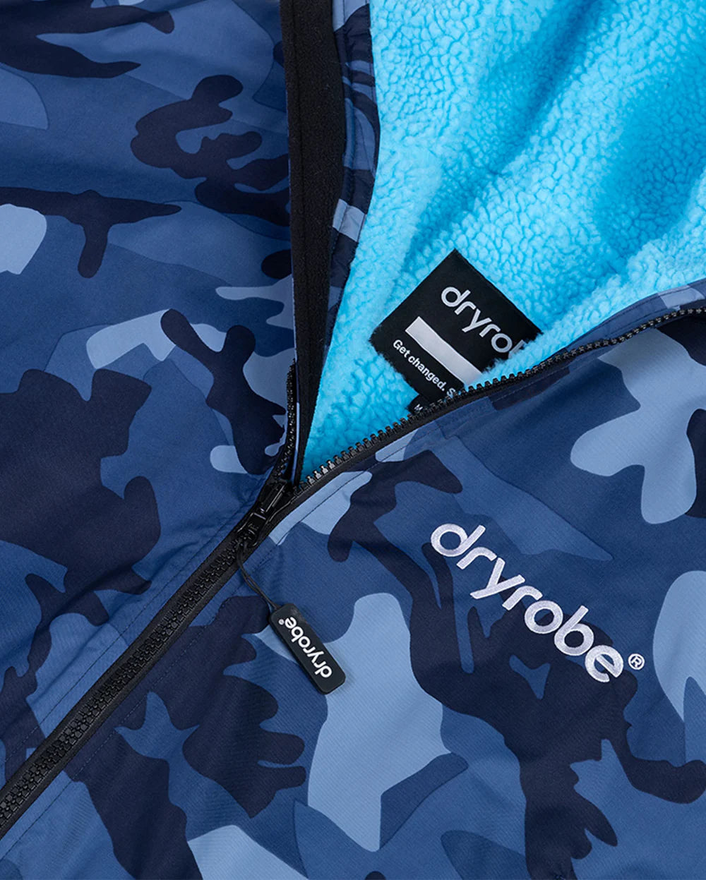 dryrobe Advance Kids Long Sleeve - Blue Camo/Blue