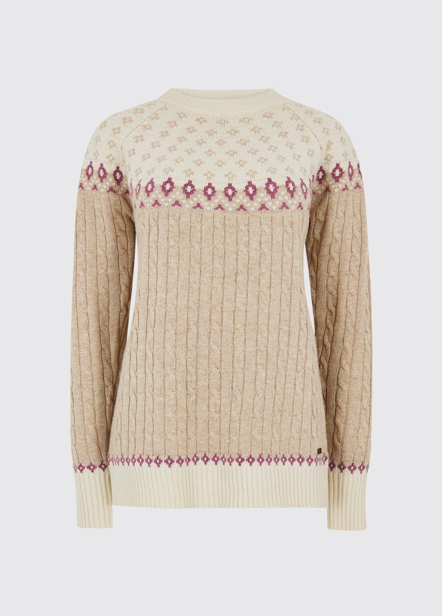 Dubarry Thornfield Womens Fair Isle Knit - Oat