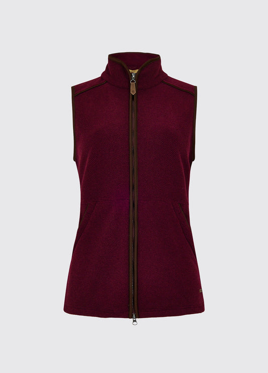 Dubarry Carbury Womens Fleece Gilet - Ox Blood