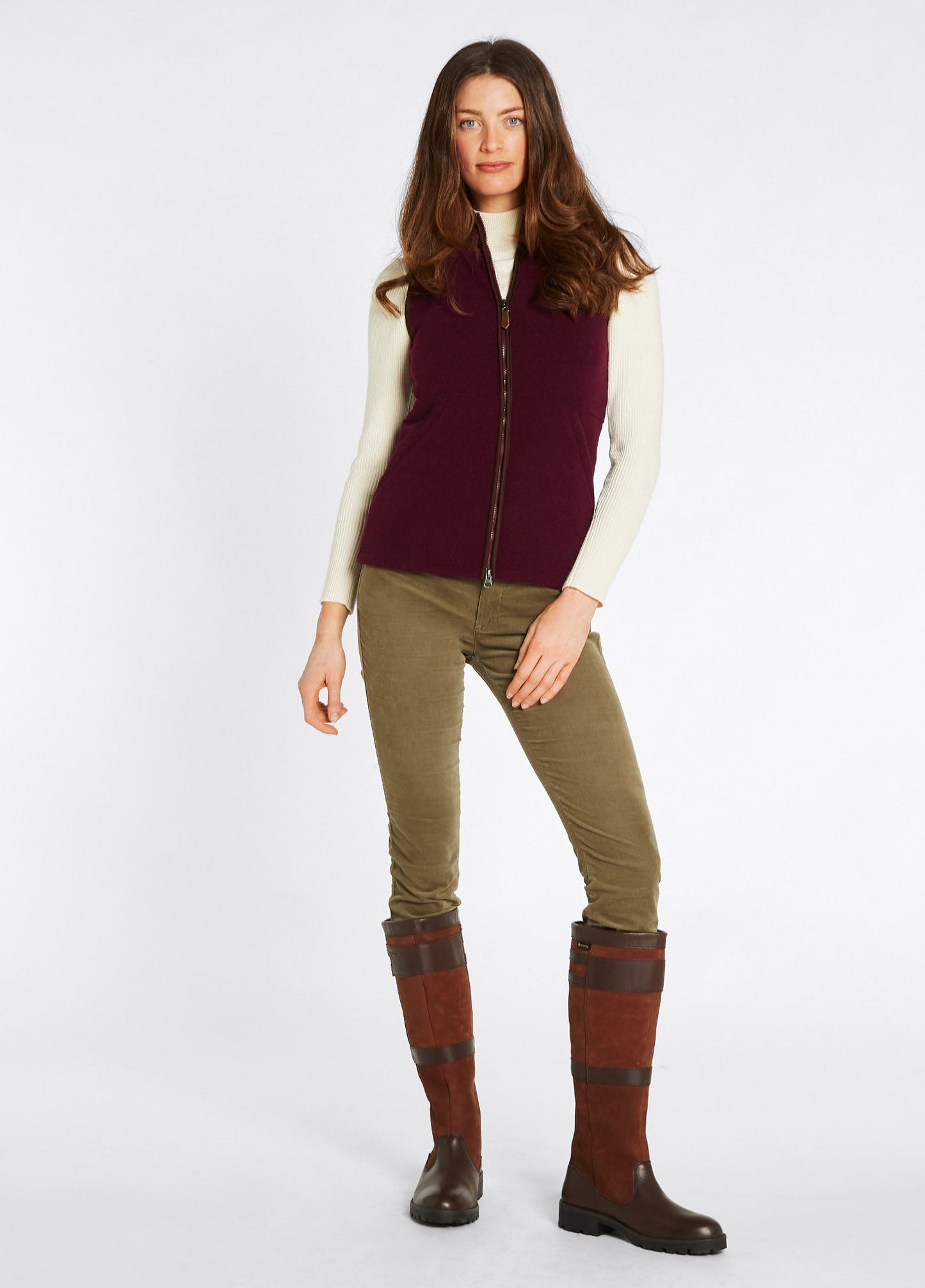 Dubarry Carbury Womens Fleece Gilet - Ox Blood