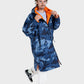 dryrobe Advance Long Sleeve - Blue Camo/Orange