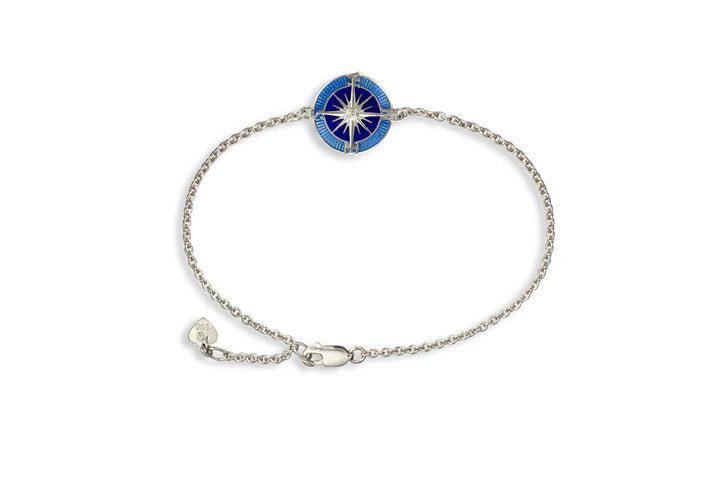 Harbour Silver Blue Compass Bracelet