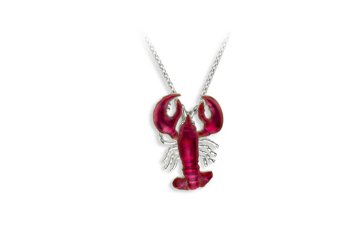 Harbour Silver Red Lobster Pendant Necklace