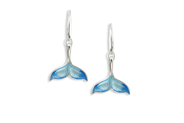 Harbour Silver Blue Whale Tail Drop Earrings