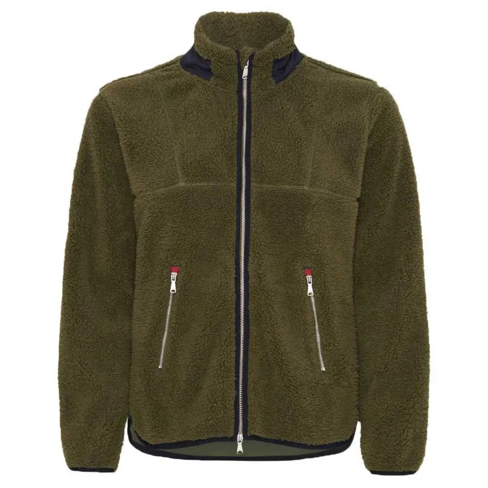 Red Green Sansa Teddy Fleece - Olive Green