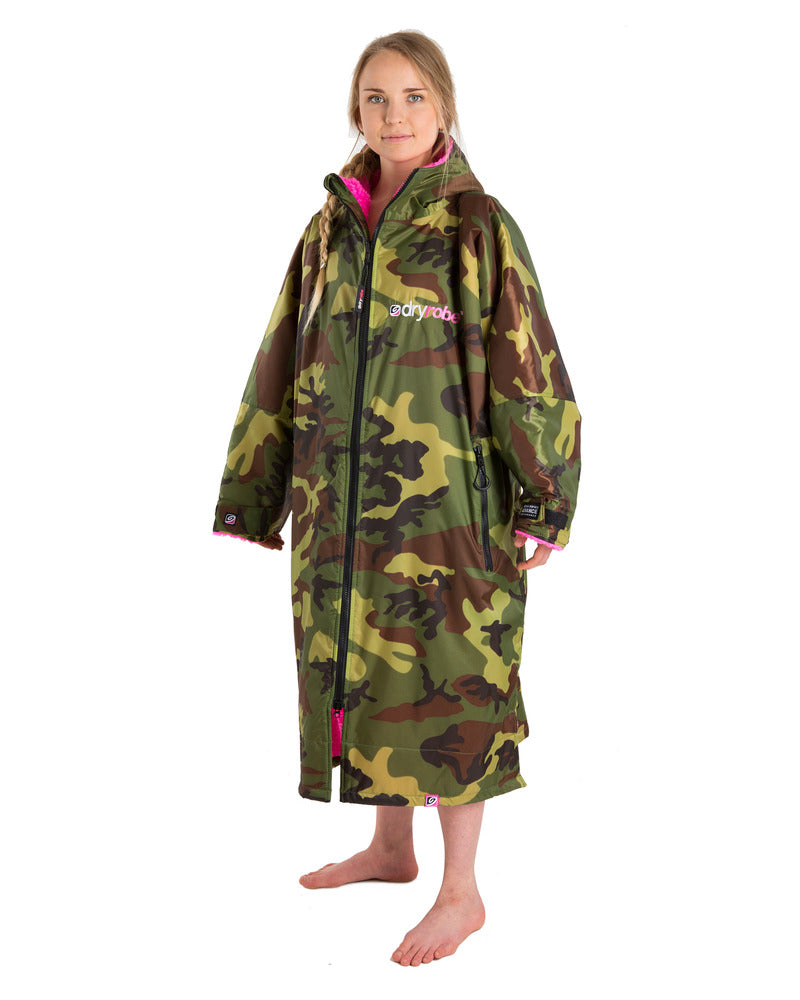 Dryrobe Advance Long Sleeve - Camo/Pink