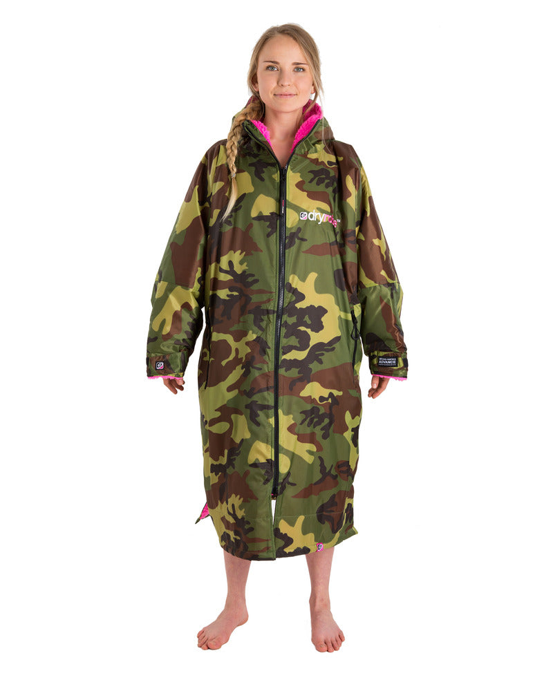 Dryrobe Advance Long Sleeve - Camo/Pink